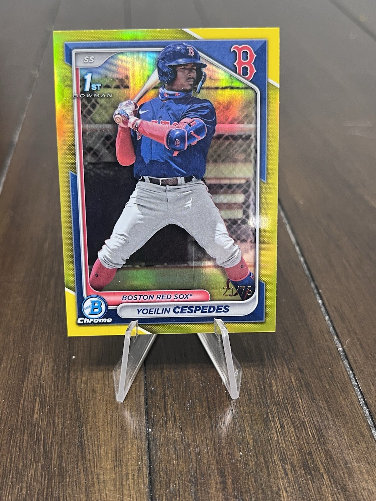2024 Bowman Chrome SP Yellow Refractors #BCP139 Yoeilin Cespedes /75🔥🔥