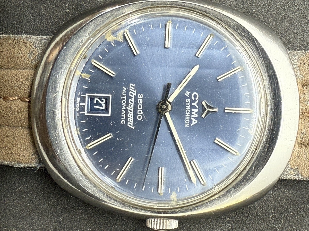 Vintage Cyma Ultra-Speed 36000, Automatic, Stainless Steel
