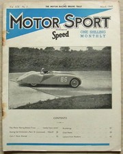 MOTOR SPORT Magazine March 1943 Amilcar RILEY ALPINE Grose Bodied Talbot 90