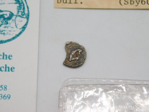 ANCIENT GREEK PHOENICIA BYBLOS 350 BC SILVER 1/8 SHEKEL OF KING AZBAAL COIN - Picture 3 of 7