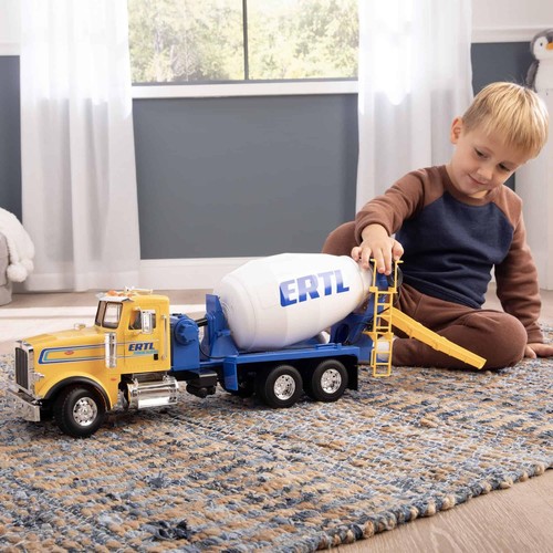 Miscelatore cemento ERTL 1/16 Big Farm giallo e blu Peterbilt modello 367 47601 - Foto 5 di 11