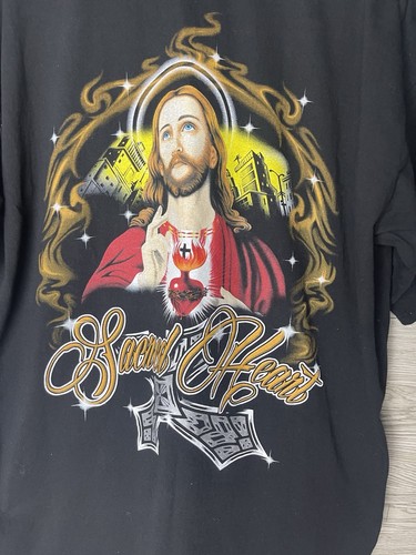 T-shirt vintage Y2K AOP Gesù 2XL Grudge 13 - Foto 3 di 8