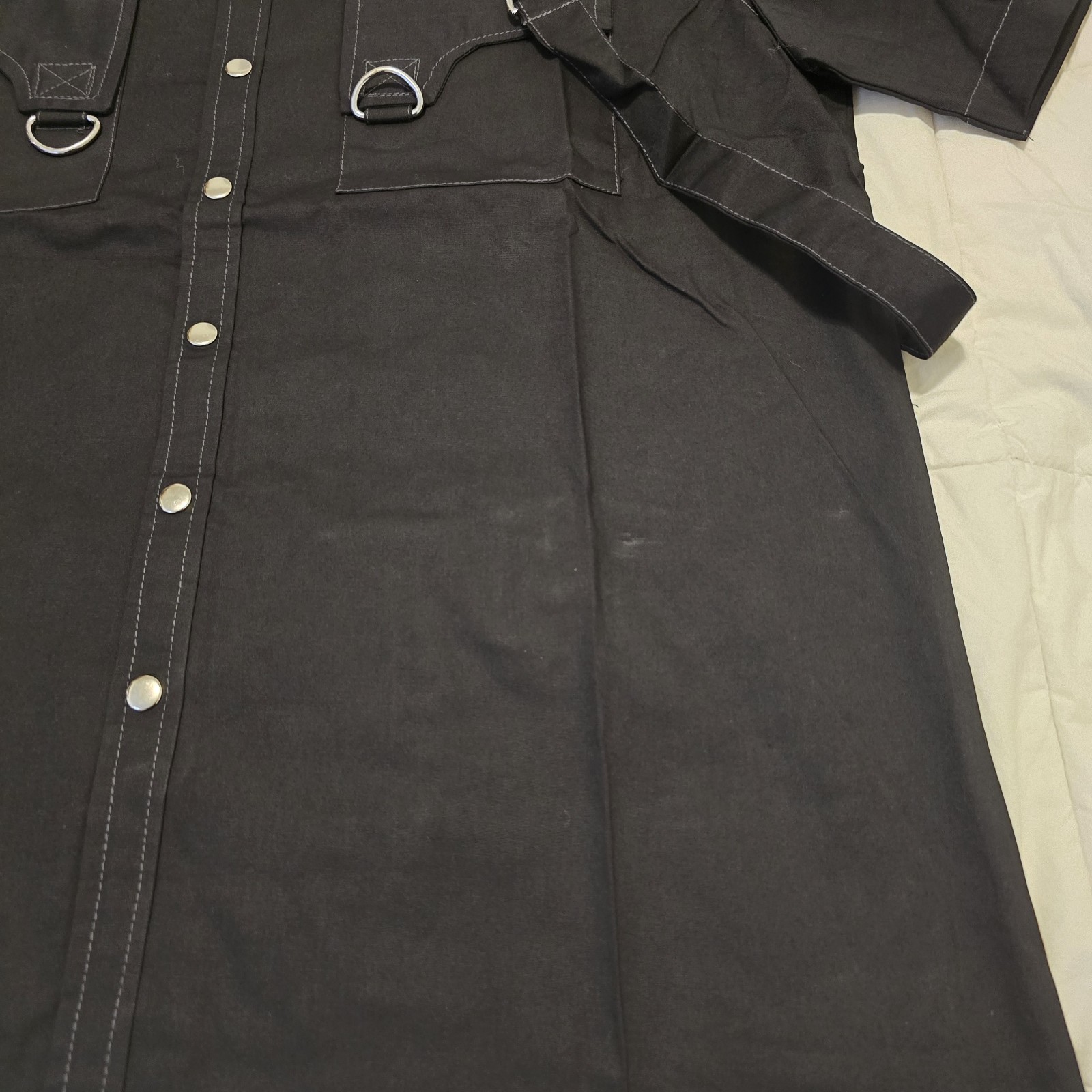 Dead Threads Mens Goth Button Down D-Ring Punk Y2… - image 4