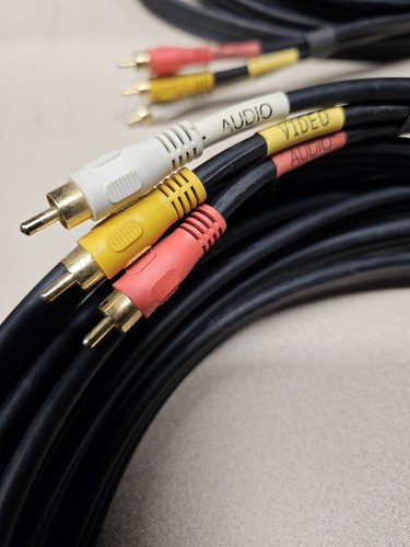 25" RCA Cables (Audio L, Audio R, Video) - Picture 2 of 3