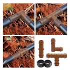 32pc 1/2" Drip Irrigation Fittings Kit - 12 Couplers, 8 Tees, 6 Elbows, 6 Caps