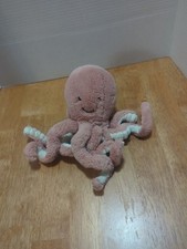 Jellycat Peach Colored Odell The Octopus Textured 10" Collectible Plush Toy