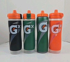 Lot De 2 Bouteilles Gatorade 30 Oz Contour Squeeze - Rose & Jaune Marbré - BPA Free
