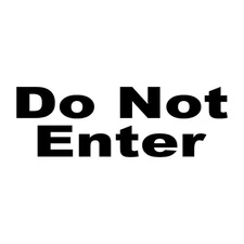 Do Not Enter Business Stacked Decal Sticker Black Die Cut Vinyl
