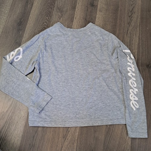 Converse Girl's Long Sleeve TShirt Gray Size Medium (10-12) Years - Picture 2 of 6