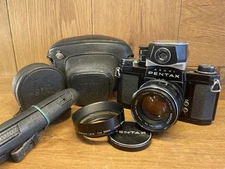 *Rare Black : Near Mint* Pentax S2 Late Model Camera Super Takumar 55mm F/1.8 JP