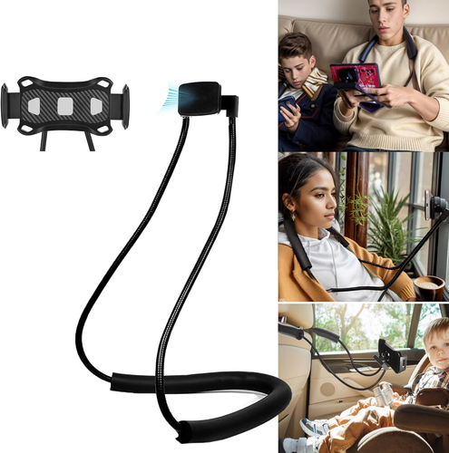 2in1 Handy Nacken Halter Freisprecheinrichtung zum Schlafen, Magnetisch Lazy Neck Handyhalterung