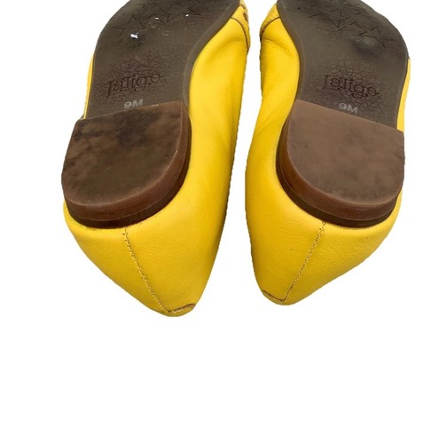 Latigo “Mabel” Yellow & Tan Woven Leather Western Style BOHO Flats Size 9M - Picture 7 of 12