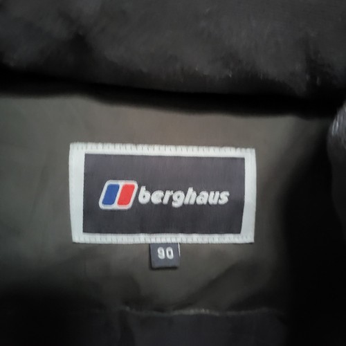 Dark Khaki Berghaus Puffer Jacket Fur Hooded Mid-length Age 15 Teenager Unisex - Picture 9 of 17