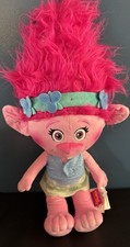DreamWorks Trolls Plush Doll Pink Washable Small 2017 Blue Green Headband