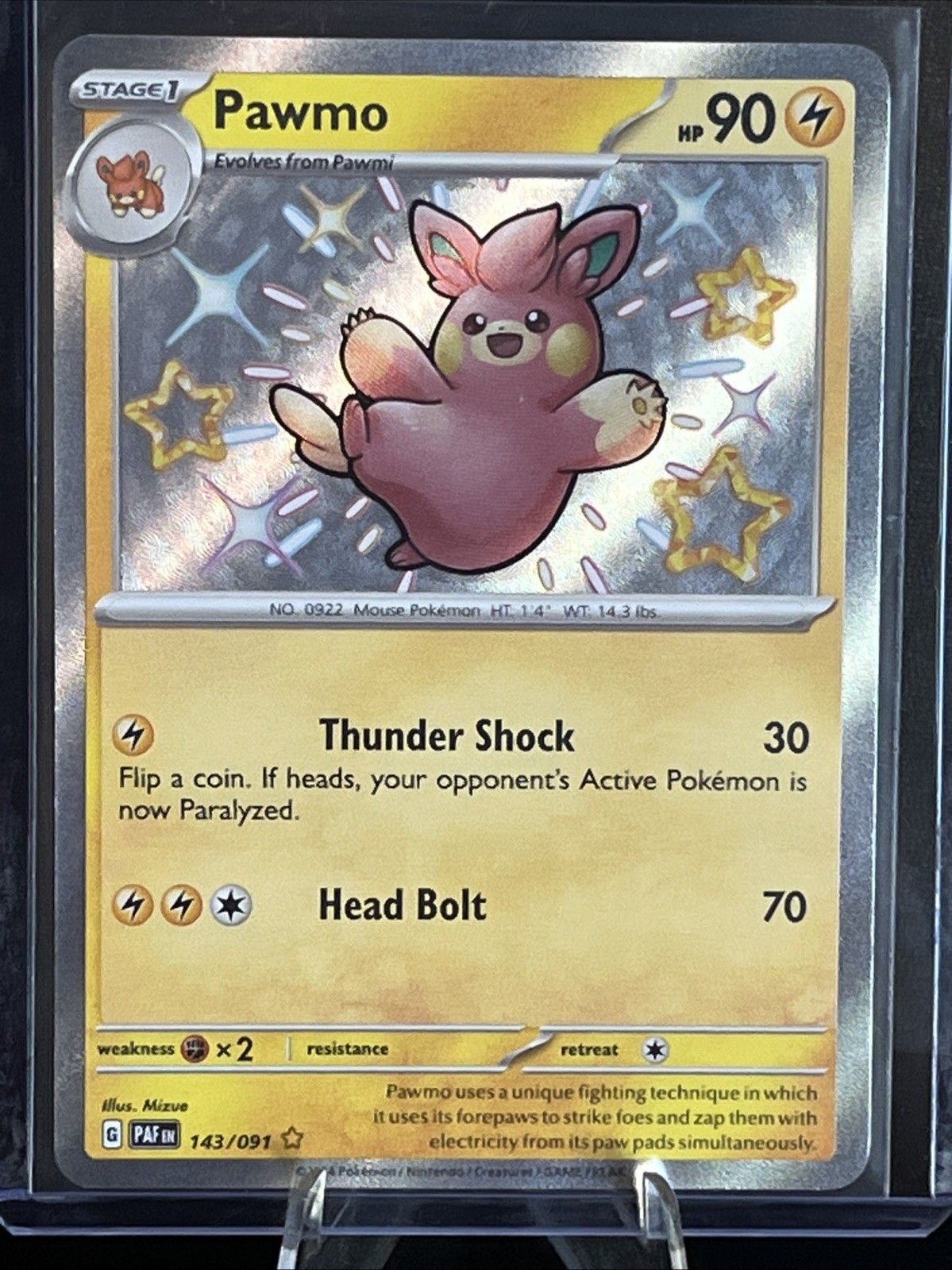 Pawmo 143/091 - S&V: Paldean Fates Shiny Holo Rare - Pokémon TCG (NM)