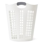 Gracious Living Easy Carry Flex Hamper, Ventilated Laundry Basket with Handles