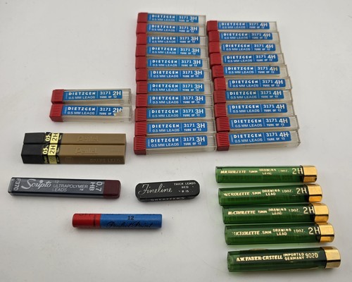  Lote de soporte de plomo para lápiz vintage. Dietzgen, Pentecostés, Faber- Castell - Imagen 1 de 7