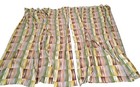 Pair of Vintage Abstract Curtains Decorative Drapes Patterned Retro Earth Tones