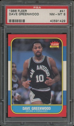 David Greenwood #41 1986 Fleer card