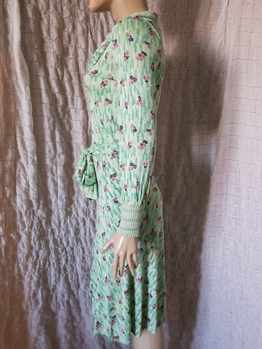 Callaghan early Gianni Versace 1970's vintage floral rayon dress, one of a kind - Picture 8 of 11