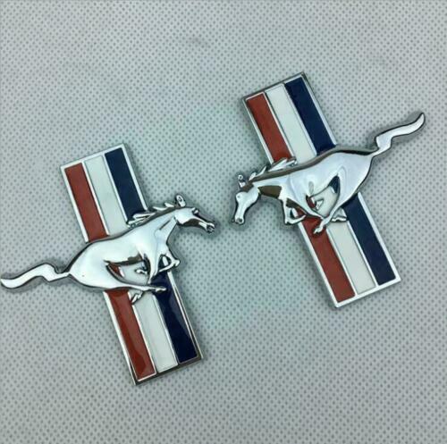2x Metal Black or Silver m.ustang Emblem Side Fender Badge Sticker For all cars - Bild 5 von 14