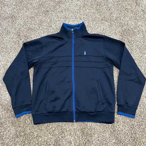 VTG Y2K Es Skateboards Track Jacket Men's Size Large Blue Full Zip Skate Vintage - Picture 2 of 10