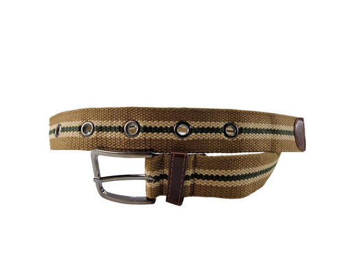 Unisex Woven Belts Braided Fabric Belts Easy Adjust with Holes Steel Buckle - Picture 3 of 18