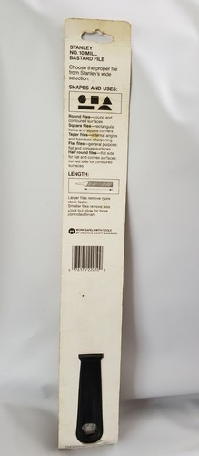 Stanley No. 10" Mill Bastard File Impact Resistant Handle 22-010 - Picture 2 of 4