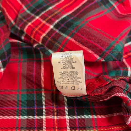 Cooper Key Flannel Pajama Top Plaid Button Up Sleepwear Red Womens Extra Small - Picture 9 of 10