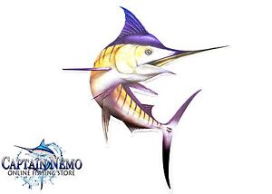 kayak fishing blue marlin vinyl decal sticker