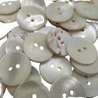 Unbranded White 2-Hole Flat Button Sewing Buttons