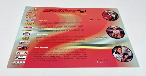 2000 Brad Furr Hero Card - 9" x 12" - Bild 2 von 2