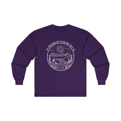 The Mountains Are Calling and I Must Go Unisex Ultra Cotton Long Sleeve T-shirt, - Picture 45 of 73