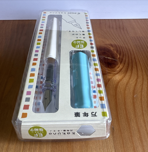 Pilot Namiki KAKUNO Fountain Pen EF Extra Fine Nib Soft Blue Cap Made In Japan - Picture 4 of 4