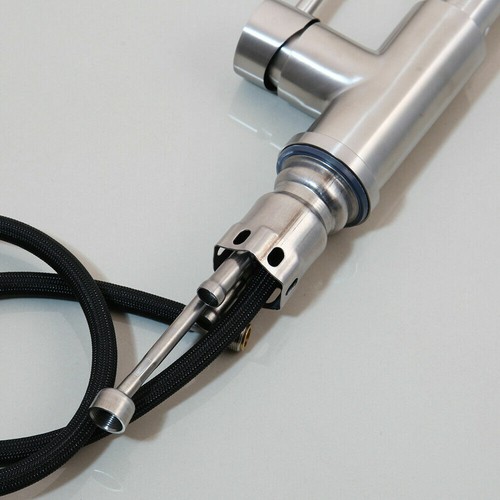 Chrome Touch Sensor Kitchen Sink Faucet Pull Out Sprayer Swivel Mixer Tap - Picture 7 of 11