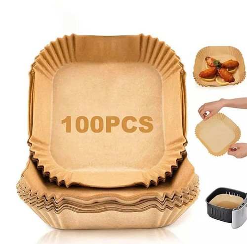 Air Fryer Liners Disposable Paper 100Pcs Non-Stick and Oil Proof for Easy - Picture 2 of 8