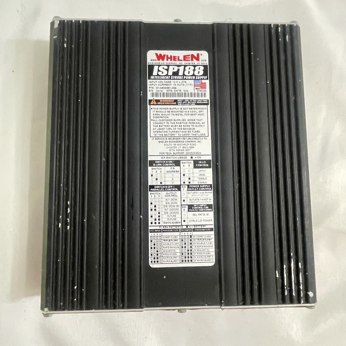 暮らしに便利なアイテム ISP188 Whelen 01-0662681-00A Strobe Intelligent 8-Outlet ミュージック