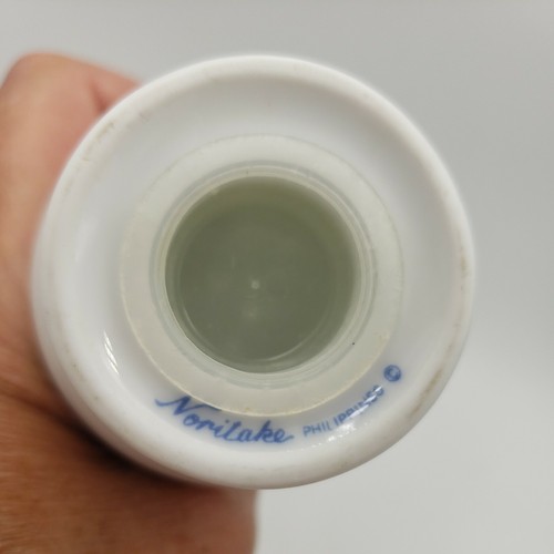 Noritake Green Gold Stripe Salt and Pepper Shakers Teardrop Shape Replacement - Picture 6 of 6