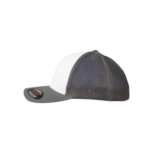 Flexfit Maglia Colorato Anteriore Trucker Cap Bianco High Fitted Cappello S/M L - Foto 19 di 44