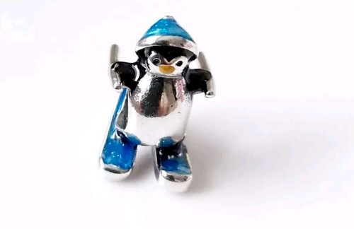 🩷Colgante con dije de pingüino de esquí de Navidad S925 regalo de Navidad de plata de ley🩷 - Imagen 2 de 4