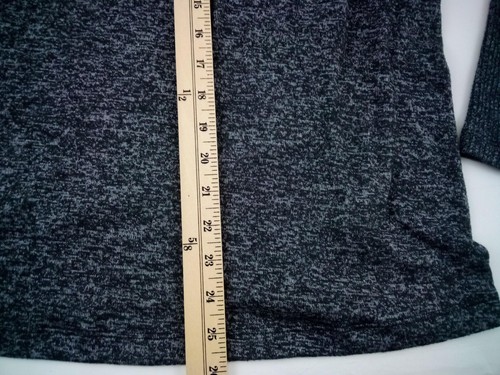 Danskin Now Damen Doppelreißverschluss Langarm Daumenlöcher grau Shirt 8-10 - Bild 8 von 16