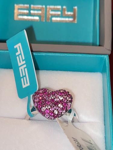NEW! EFFY RUBY, SAPPHIRE & STERLING SILVER HEART RING/ SIZE 7/ $720 - Bild 2 von 9