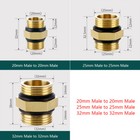 Brass With Sealing Ring Straight Fitting Adapter 20/25/32mm Male to Male Thread