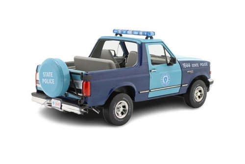 Ford BRONCO Xlt Massachusetts State Police 1996 Blue Greenlight 19120 1:18 - Picture 4 of 10