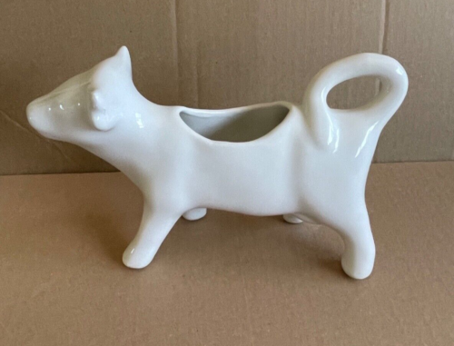 Vintage White Cow Ceramic Milk Creamer/Pitcher, 7” X 5”, NEW