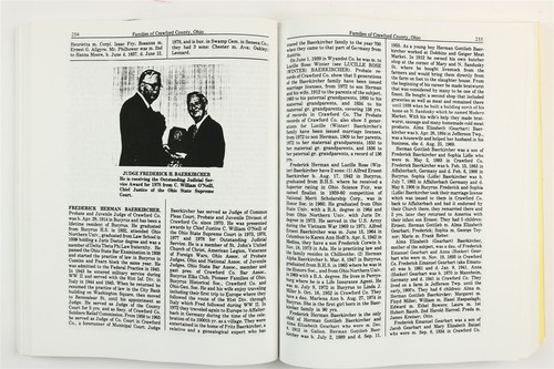 Crawford County, Ohio Bucyrus Galion Tiro Chatfield OH 1978 Family History Book - Picture 6 of 10