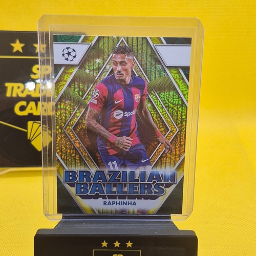 Raphinha Barcelona Brazil Topps UCL 2024 Brazilian Ballers Gold /50 - Picture 2 of 3
