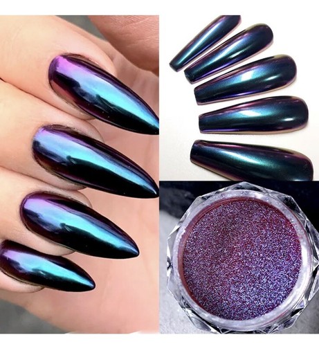 Brillo de uñas Perla Polvo Polvo Arte en uñas Manicura Pigmento Decoración Color de uñas - Imagen 2 de 3