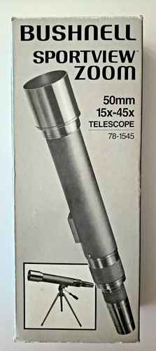 Bushnell Sportview Zoom Spotting Scope / Telescope; 50mm; 15x - 45x;  w/ Tripod - Picture 2 of 9