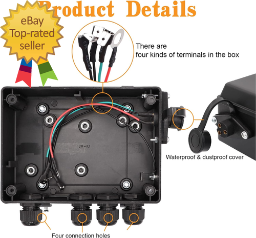 12V 500A Winch Solenoid Contactor Relay with Box and Twin Remote Controller Kit - Picture 8 of 10